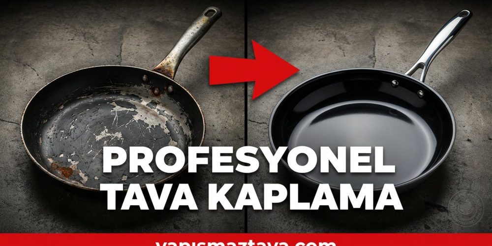 Yıpranmış tava ile yeni kaplanmış tavayı karşılaştıran profesyonel görsel