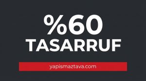 Tava kaplama ile yüzde 60 tasarruf infografiği