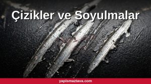 Teflon tavada derin çizikler ve kaplama soyulması belirtileri