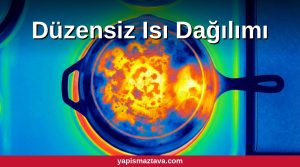 Bozuk tavada düzensiz ısı dağılımını gösteren termal görünüm